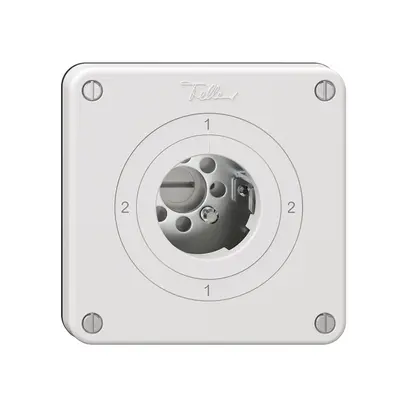 Interruttore rotativo NEVO, 3/2L, senza cilindro, KS, 2-1-2-1, bianco 