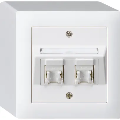 Presa AP kallysto cat.5e 2RJ45/u bianco 