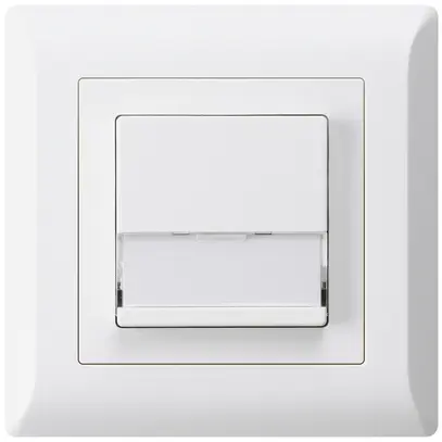 Poussoir de sonnerie ENC avec porte-étiquette A/1L kallysto.line blanc 