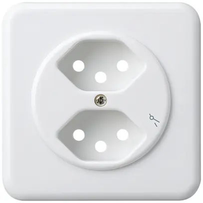 Kit frontale INC basico 2×tipo 13/1 86×86mm bianco con protezione bambini 