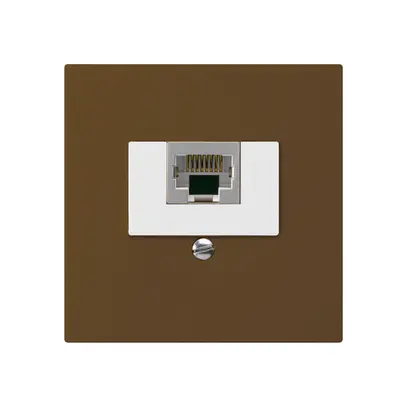 Inserto per presa di raccordo kallysto 1×RJ45s marrone 
