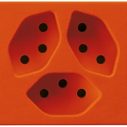 Prise FLF Hager 3×type 13 D orange 