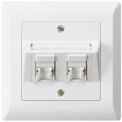 Kit di montaggio INC kallysto.line C cat.5e 2RJ45/u bianco 