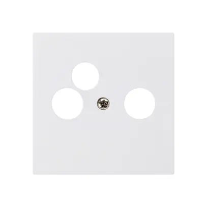 Plaque frontale kallysto blanc pour R/TV-NET 60×60mm 