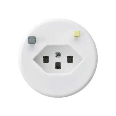 Presa basico A T23 FI 30mA bianco, con shutter 