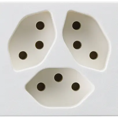 Presa FLF Hager 3×tipo 13 D bianco 