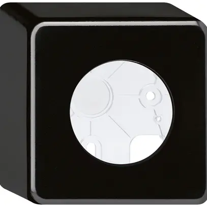 Boîtier AP basico noir h=54mm Ø43mm 