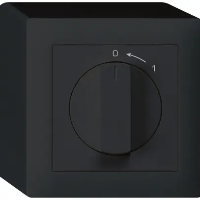 Contatto rotativo AP 0<1/1L nero kallysto con manopola 