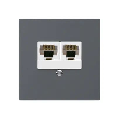 UP-Dose kallysto 2×RJ45u getrennt anthrazit 