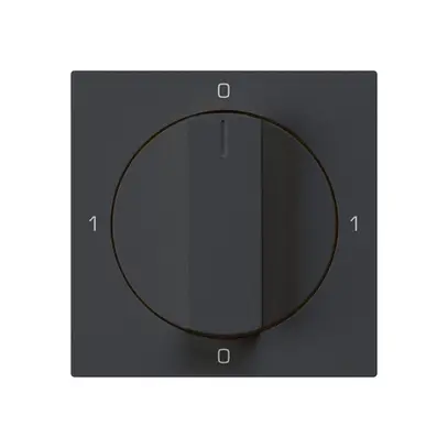 Kit frontale per interruttore rotativo S0 60×60mm kallysto 0-1-0-1 nero 