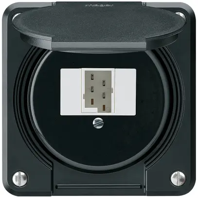 Scatola di raccordo INC robusto IP55 nero 1×TT83 