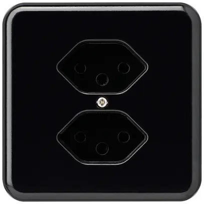 Presa INC basico 2×tipo 13 nero per BOMI 