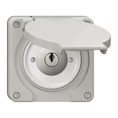 Contatto rotativo NEVO N.CO con serratura&2 chiavi, KS, 0 <- 1, grigio chiaro 