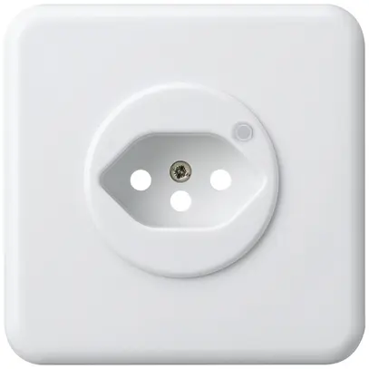 UP-Frontset zu Steckdose Hager basico 1×Typ 13 beleuchtet G weiss 