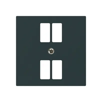 Placca frontale kallysto per presa 4×USB nero 