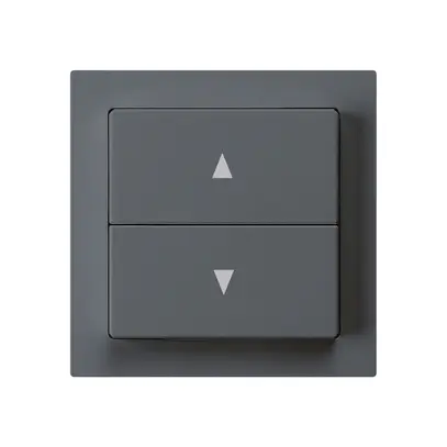 Poussoir pour stores kallysto anthracite avec 2 touches bornes enfichables 