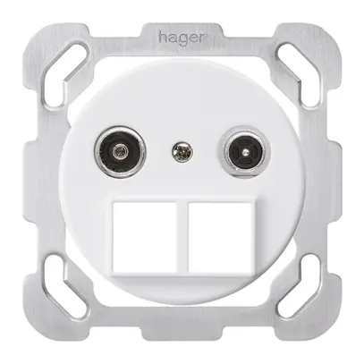 Prise multimédia ENC basico TV-R montage B 14dB 2GHz blanc 