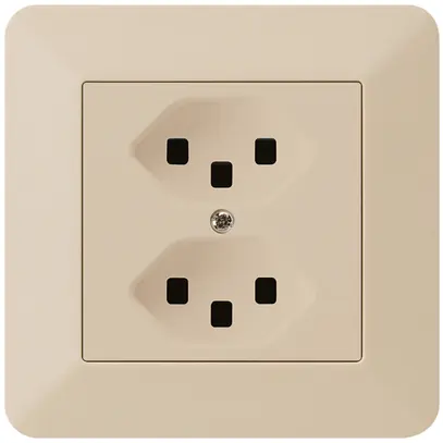 Presa INC kallysto.trend 2×T23 beige con morsetti ad innesto 