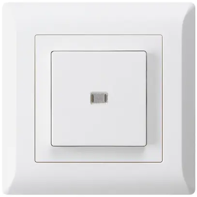Contact à poussoir lumineux ENC kallysto.line AR/2P blanc 