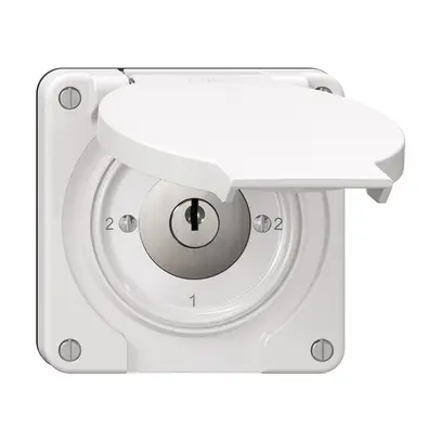 Drehschalter NEVO N.CO 3/1L mit Schloss&2 Schlüsseln KS 2-1-2-1 weiss 