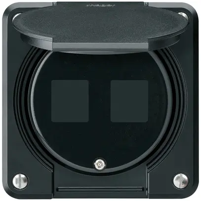 Kit di montaggio INC robusto HMS IP55 nero per 2×modulo 