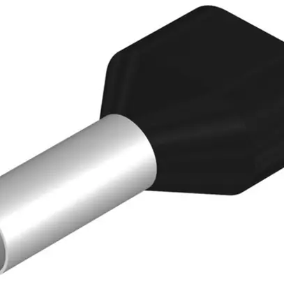 Zwillings-Aderendhülse Weidmüller H isoliert 2×6mm² 12mm schwarz lose 