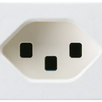 Presa FLF Hager 1×tipo 23 bianco con morsetti a innesto & clip metallo 