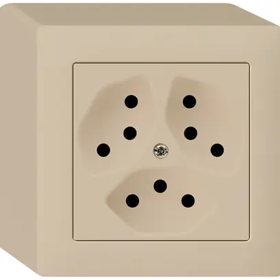 Prise AP kallysto 3×T13 beige avec sécurité enfants 