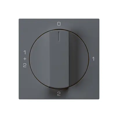 Kit frontale per interruttore rotativo S1 60×60mm kallysto 0-1-1+2-2 antracite 