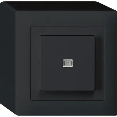 Interruttore pulsante luminoso AP kallysto 6/1L nero 