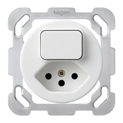 Insert pour combinaison ENC I basico 6+type 13 blanc avec plaque de fixation 