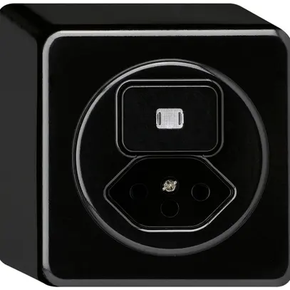 Combinazione luminosa AP basico AR/1L+tipo 13 nero 