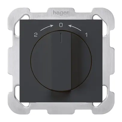 UP-Schwenktaster 1->0<-2 schwarz kallysto mit Drehgriff 