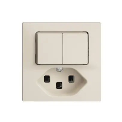 Combinaison 1/3+3/1L+T23 16A EDIZIOdue crema 