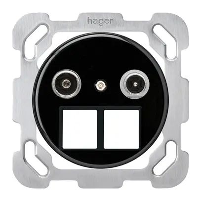 Prise multimédia ENC basico TV-R montage B 4dB 2GHz noir 