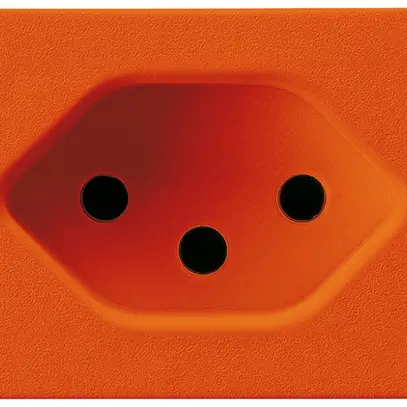 Prise INC FLF Hager type 13 orange avec bornes enfichables avec ressort 