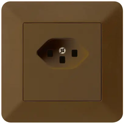 Prise ENC kallysto.trend T23 brun bornes à vis 