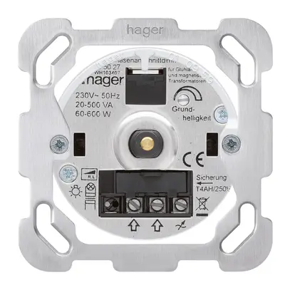 Inserto per variatore rotativo Hager interruzione di fase 20…500VA 60…600W 