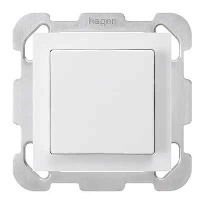 Pulsante INC kallysto CA bianco con piastra di fissaggio 