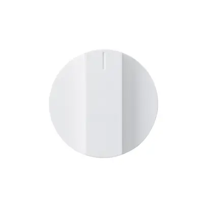 Bouton rotatif kallysto blanc pour interrupteur rotatif et contact pivotant 