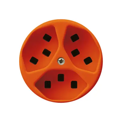 Prise Hager basico 3×type 23 A orange 