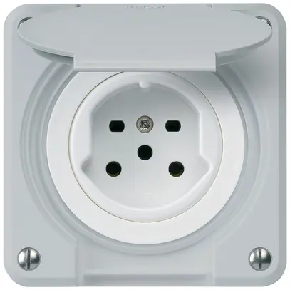 Presa INC HA robusto tipo 15 con morsetti a innesto con coperchio grigio 