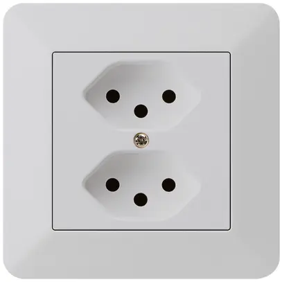 Prise ENC kallysto.trend 2×T13 gris clair avec sécurité enfants 