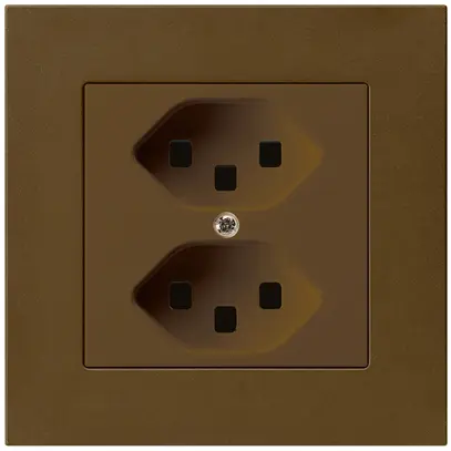 UP-Steckdose kallysto.pro 2×T23 braun mit Steckklemmen 