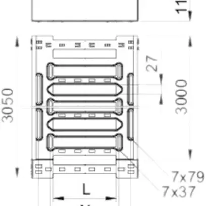 Caniveau de câbles Bettermann MKSM 110×300×3050mm galvanisé en continu 