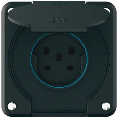 Prise ENC robusto 1×type 25 IP55 noir 