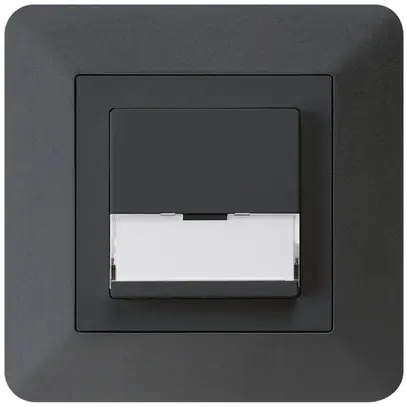 Tasto di suoneria INC A/1L kallysto.trend nero con porta-etichetta 37×15mm 