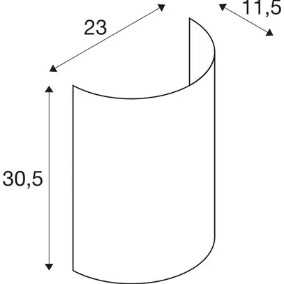 Paralume SLV FENDA Ø230×305mm, semitondo, nero/rame 