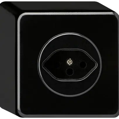 Presa AP basico tipo 13 nero h=54mm 