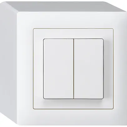 Interruttore AP kallysto 1/3+3/1L bianco 